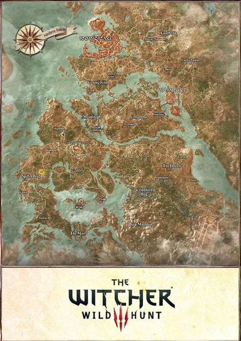 Witcher 3 The Wild Hunt Map Of Velen I Couldnt Find A High Quality