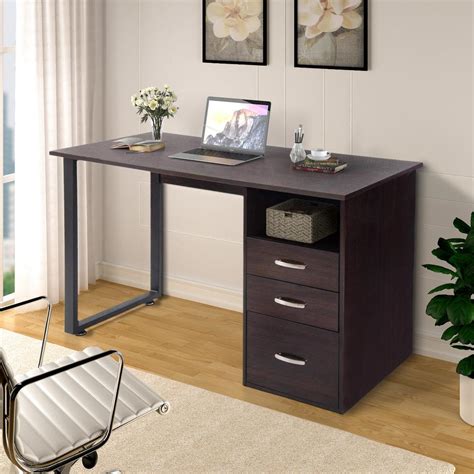 What's more, the sauder lateral file cabinet can be combined with other pieces in the sauder edgewater collection for a. Merax Simple Design Espresso Computer Desk with Cabinet ...