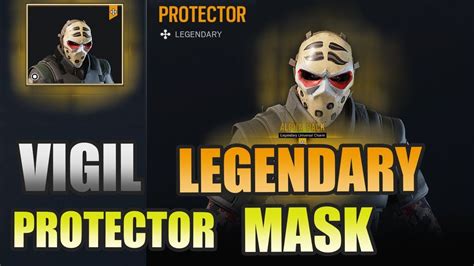 Vigil Legendary Protector Mask Alpha Pack Showcase Rainbow Six Siege