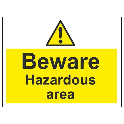 Beware Hazardous Area Linden Signs And Print