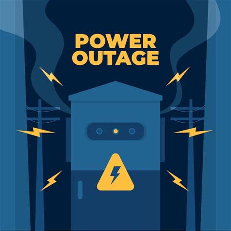 Free Vector Hand Drawn Flat Design Power Outage Illustration
