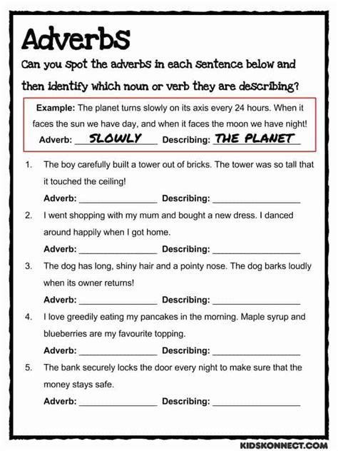 Adverb of time worksheet for year 4 kssr low ability. Adverb Worksheet | Adverbs worksheet, Adverbs, Homeschool ...