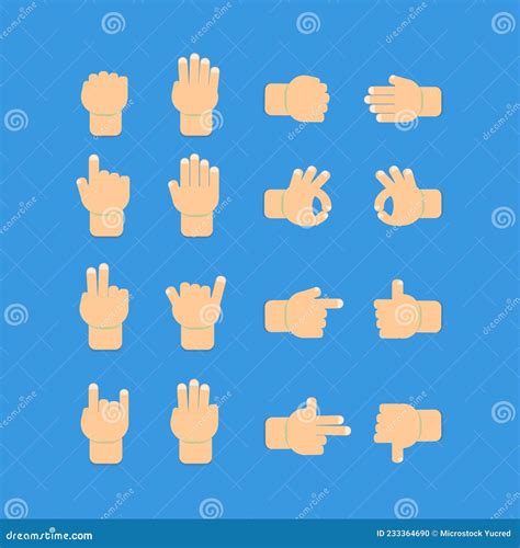 Bundle Of Various Hand Gestures And Gestures Perfect For Illustration
