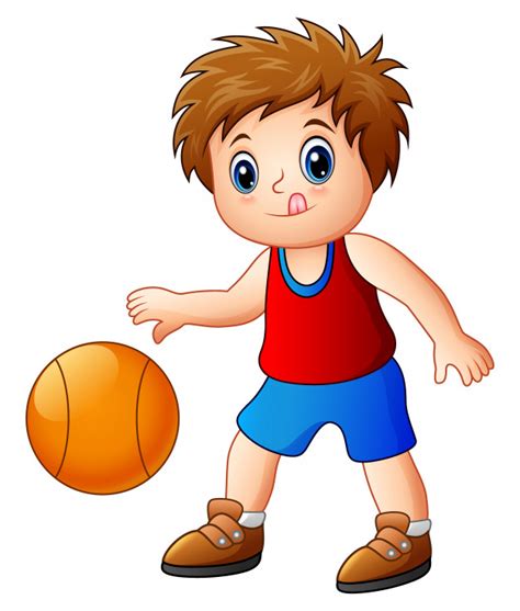 Los mejores dibujos animados de los 80 y los 90. Niño de dibujos animados jugando baloncesto | Descargar Vectores Premium