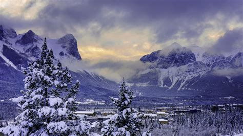 4522576 Nature Winter Landscape Snow Mountains Canada Rare