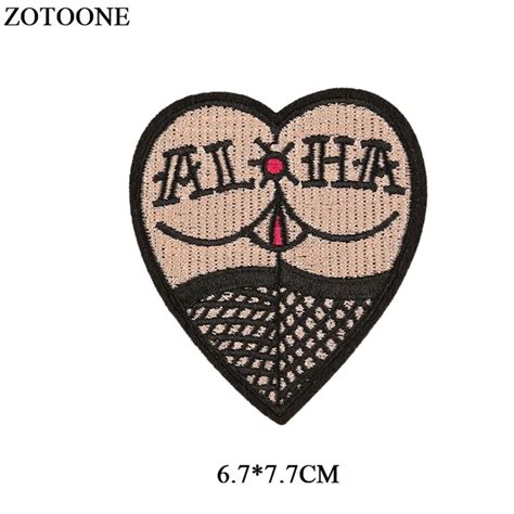 Zotoone Iron On Sexy Butt Patches For Clothing Applique Embroidery Eye