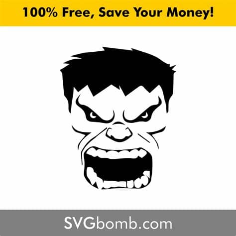 Free svg designs | download free svg files for your own. Hulk Face SVG | SVGbomb.com