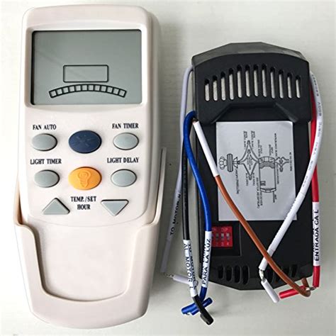 The universal design is compatible with most major ceiling fan. Universal Thermostatic Ceiling Fan and Light Remote ...