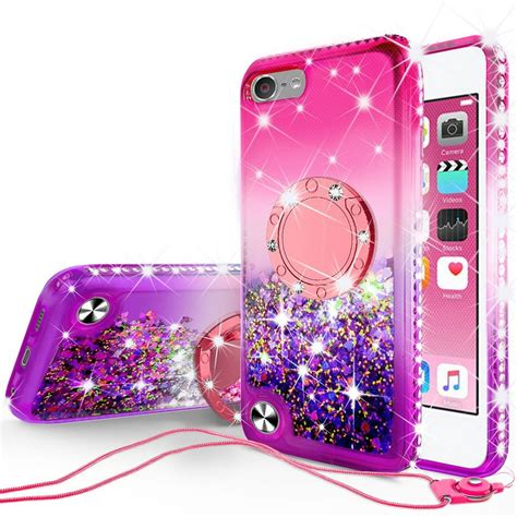 Apple Ipod Touch 6touch 5 Case Girls Women Bling Liquid Glitter Phone