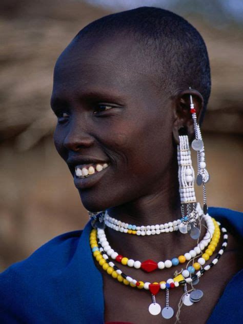 Smiling Peul Or Fula Woman Balancing Calabash On Her Head Djenne