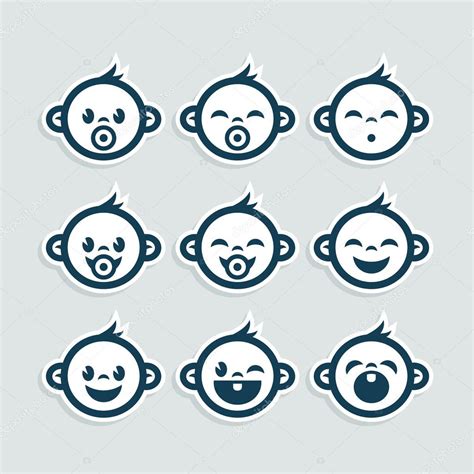 Cute Baby Boy Icons Stock Vector Image By ©mictoon 56682899