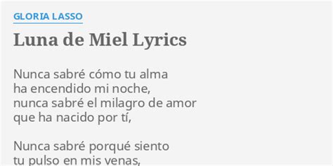 Luna De Miel Lyrics By Gloria Lasso Nunca Sabré Cómo Tu