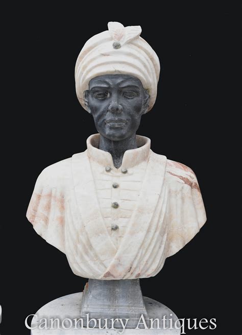Classical Marble Bust African Moor Carved Blackamoor Statue
