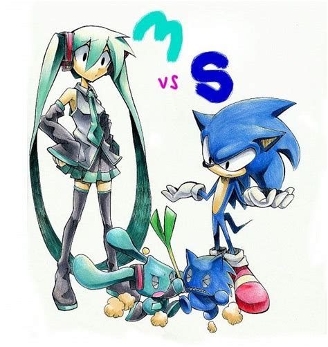Hatsune Miku And Sonic The Hedgehog