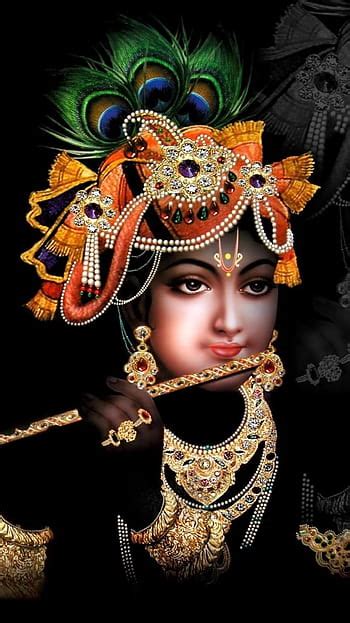 Shri Krishna In Black Background Dark Krishna HD Wallpaper Pxfuel
