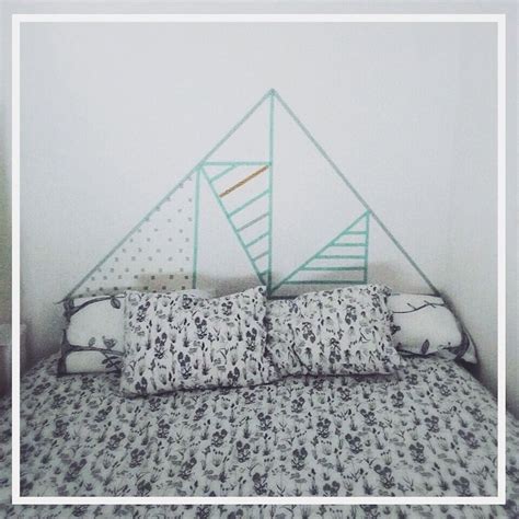 Washi tapes are cheap, ubiquitous, and versatile stuff that makes it suitable for diy crafts. washi tape headboard. | Diy wall decor for bedroom ...