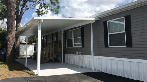 Mobile home metal roof awning carport vernia. New Carport in Titusville Florida | Haggetts Aluminum