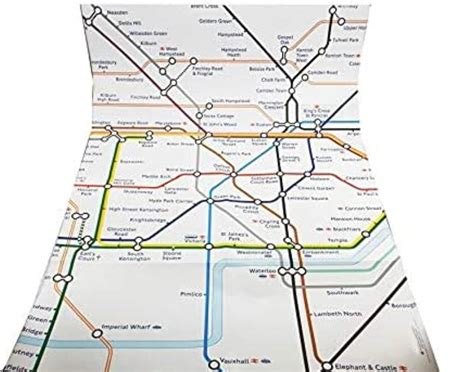 Wrapping Paper London Underground Tube Map With Tags Novelty Souvenir