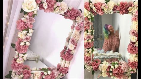 Diy dorm decor ideas 11. DIY Floral Mirror Tutorial | FUN DIY - YouTube