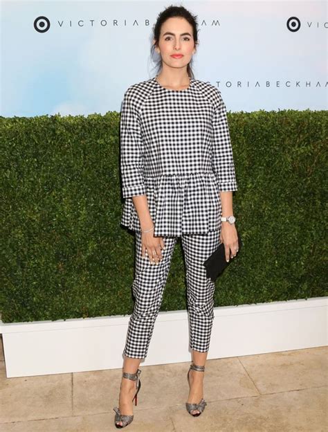 Camilla Belle Wore A Head To Toe Gingham Ensemble From Victoria Beckham