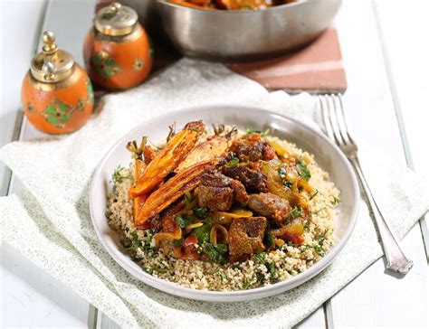 Lamb Tagine With Carrot Top Couscous Recipe Abel Cole