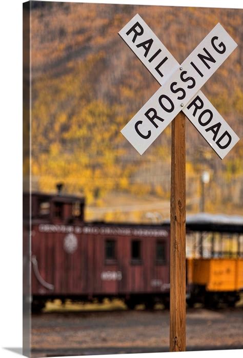 Set of crossing rail road sign vector liiustrator. Railroad Crossing Wall Art, Canvas Prints, Framed Prints ...