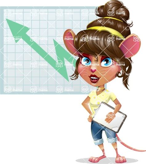 Cute Female Mouse Cartoon Vector Character Shape 6 Graphicmama