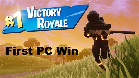 My First Ever Fortnite Win On Pc Youtube