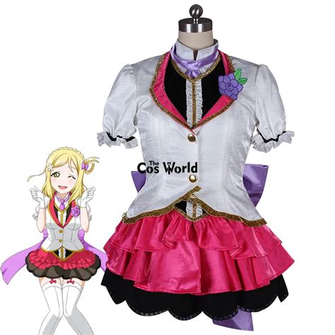 Love Live Sunshine Aqours Mari Ohara Mirai Ticket Coat Shirt Vest Dress Uniform Outfit Anime