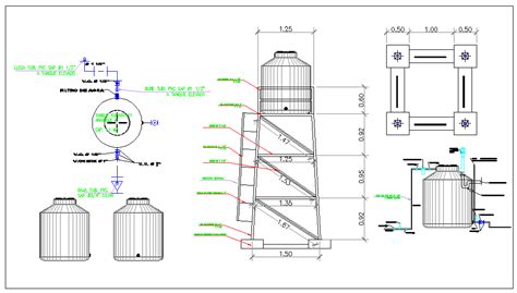 D View Construction Details Of Water Tank Autocad File Cadbull My XXX