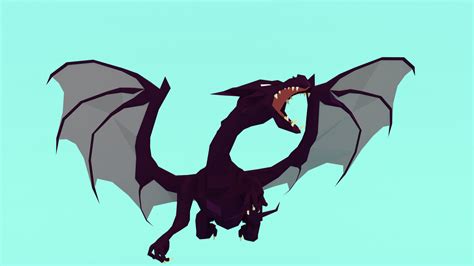 Low Poly Dragon Flying Front View By Dustinnb On Deviantart