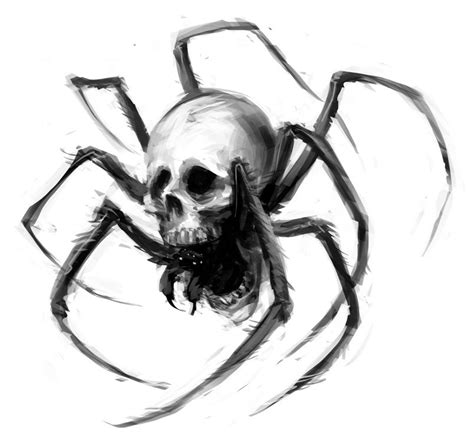 Black spider with skull face. Pin on Cool Shit!