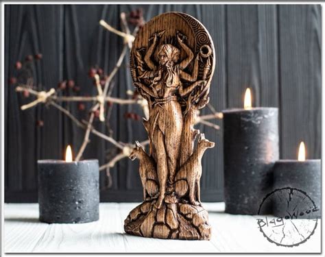 Hecate Statue Greek Goddess For Pagan Home Altar Kit Wicca Etsy New