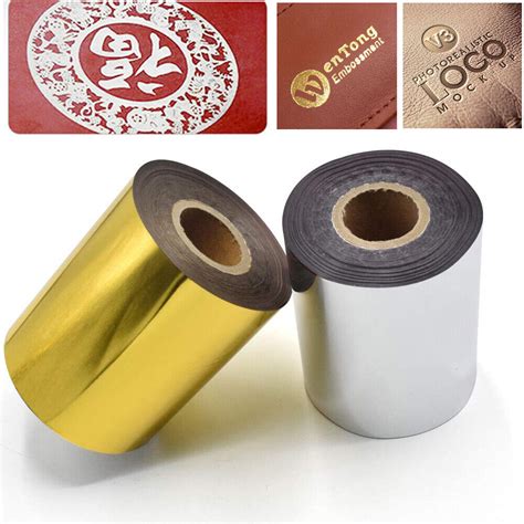 2 Roll 400ft Hot Foil Stamping Paper Goldsilver Heat Transfer Leather
