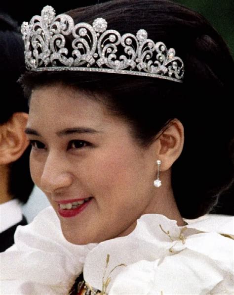 Crown Princess Masako Of Japan Wearing Her Scroll Tiara Royal Crown