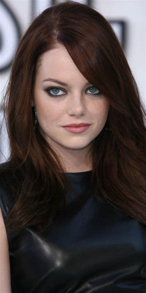 Deep red auburn hair color. Emma Stone deep auburn hair color | Emma stone hair color ...