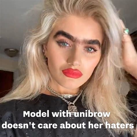 Model With Unibrow Has A Message For Haters This Model Has A Massive