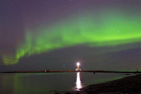 Nordlicht Island Leuchtturm Zeig Mir Island