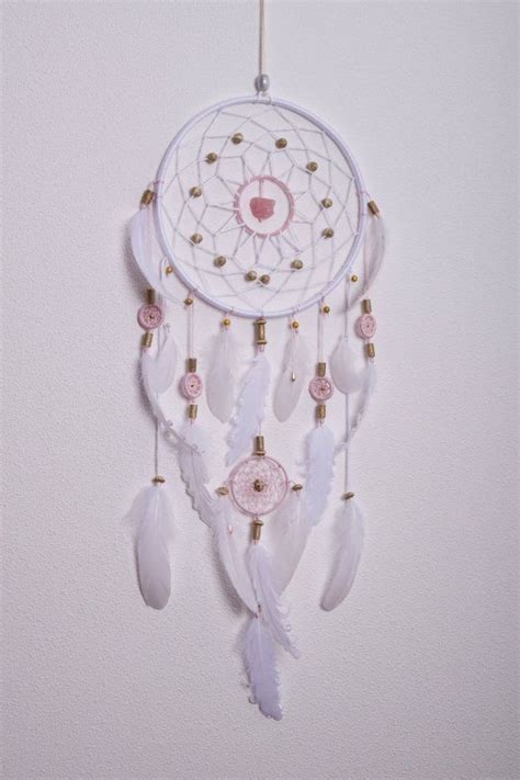Large Pink Dream Catcher White And Pink By Magicalsweetdreams Dream