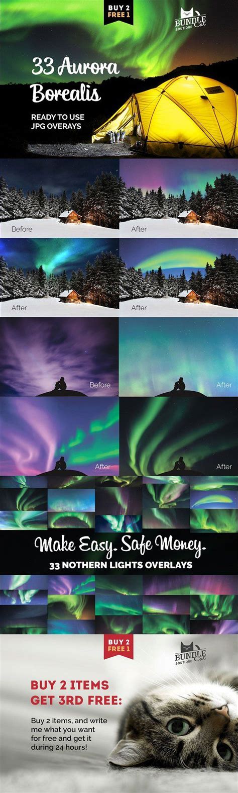 33 Aurora Borealis Photo Overlays Photo Overlays Aurora Borealis