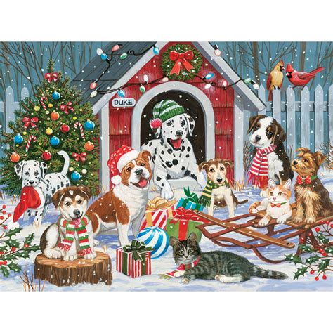 Often these 500 piece christmas jigsaw puzzles measure, once finished, the same as those of 1000 pieces (usually the case with ravensburger), but the pieces are much larger. Christmas At Duke's House 500 Piece Jigsaw Puzzle | Bits ...