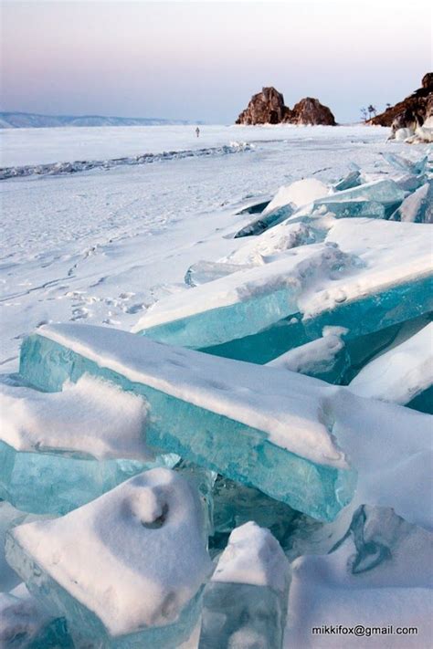 Shards Of Turquoise Ice Jut Out Of The Worlds Largest Lake Lago Baikal