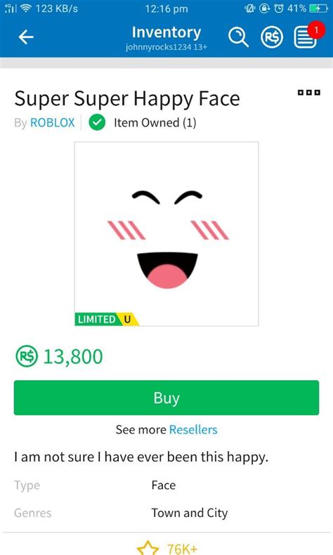 Super Happy Face Roblox Transparent