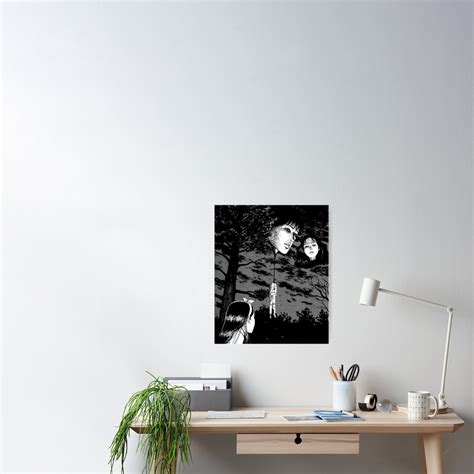 Junji Ito Floating Heads Poster For Sale By Weloveanime Redbubble