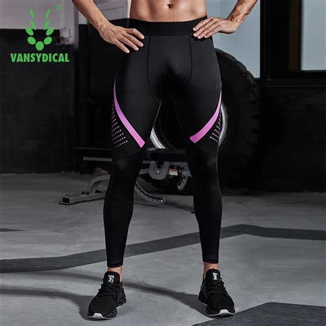 vansydical new mens compression tights sports running leggings tights mens fitness gym leggings