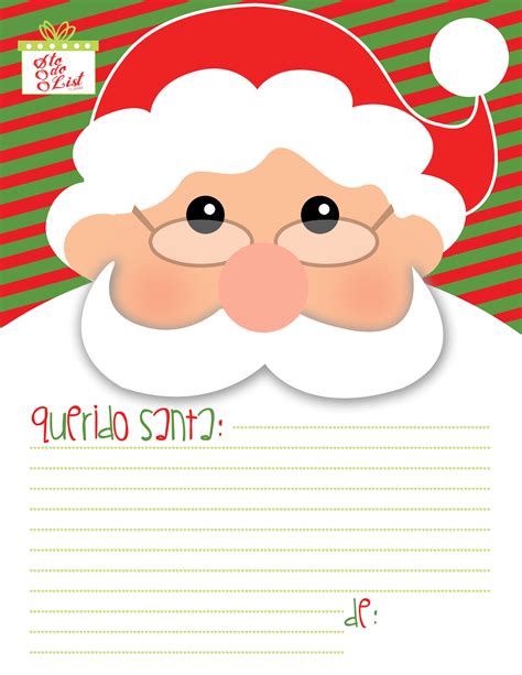Free Printable Carta Para Santa Carta A Santa Carta A Papá Noel