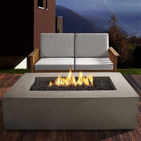 It produces a smokeless flame and features 11. Real Flame Baltic Concrete Propane Fire Pit Table ...