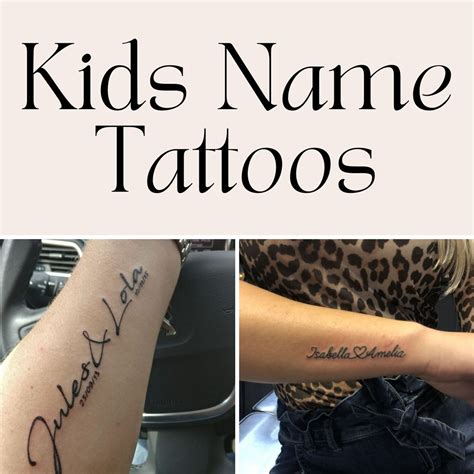 61 Sweetest Kids Name Tattoos And Baby Name Ideas Tattoo Glee