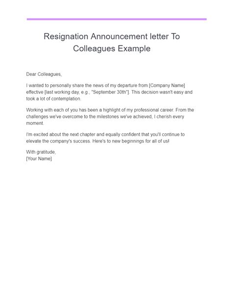13 Resignation Letter To Colleagues Examples How To Write Tips