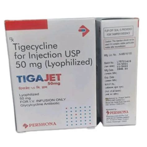 50mg Tigecycline Injection USP Prescription Treatment Intra